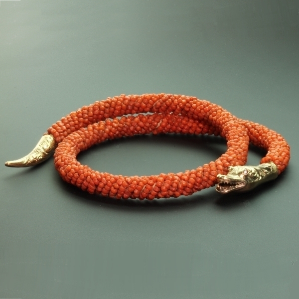 Coral sale snake necklace